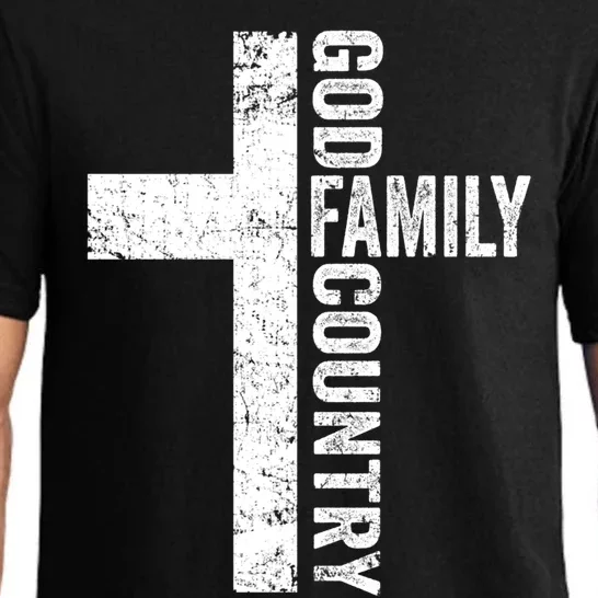 God Family Country Cute Gift Patriotic Freedom Christian Faith Cross Gift Pajama Set