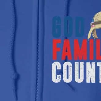 God Family Country Soldier Usa Proud American Memorial Day Gift Full Zip Hoodie