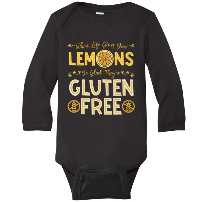 Gluten Free Celiac Disease Nutritional Plan Intolerance Gift Baby Long Sleeve Bodysuit