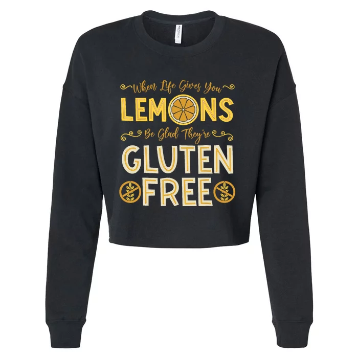 Gluten Free Celiac Disease Nutritional Plan Intolerance Gift Cropped Pullover Crew