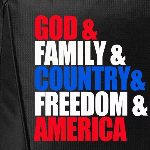 God Family Country Freedom Patriotic Holiday Great Gift City Backpack