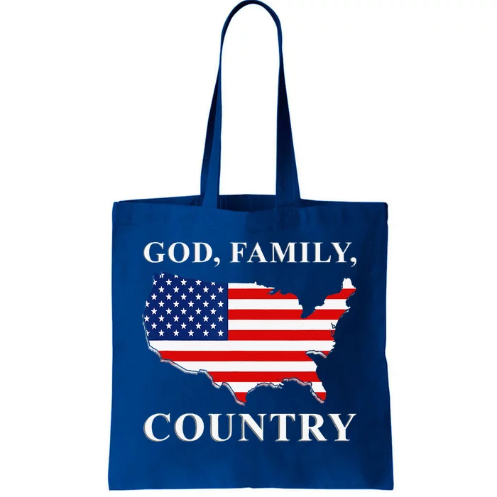 God Family Country US Flag Jesus Christ Holy Bible Prayer Tote Bag