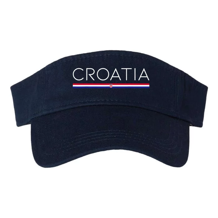 Gift For Croatian Croatia Gift Croatia Flag Croatia Valucap Bio-Washed Visor