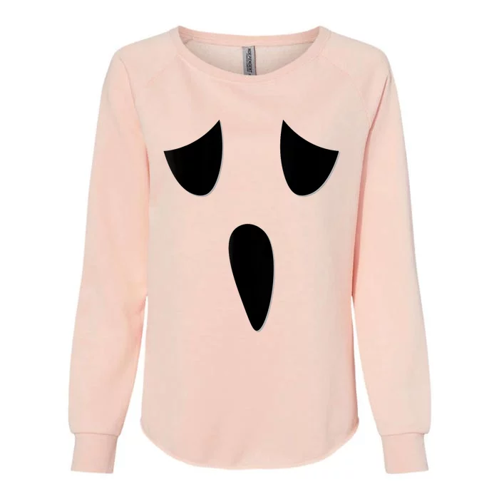 Ghost Face Costume Funny Kids Halloween Outfit Ghoul Face Womens California Wash Sweatshirt