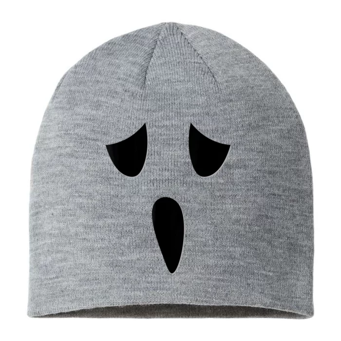 Ghost Face Costume Funny Kids Halloween Outfit Ghoul Face 8 1/2in Sustainable Knit Beanie