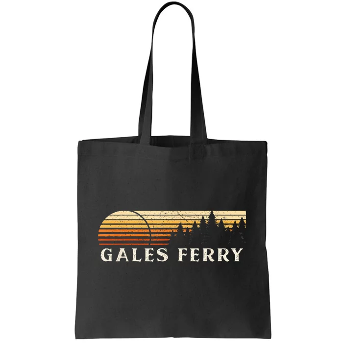 Gales Ferry Ct Vintage Evergreen Sunset Eighties Retro Tote Bag