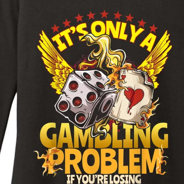 Gambler Funny Casino Gambling Poker Player Womens CVC Long Sleeve Shirt