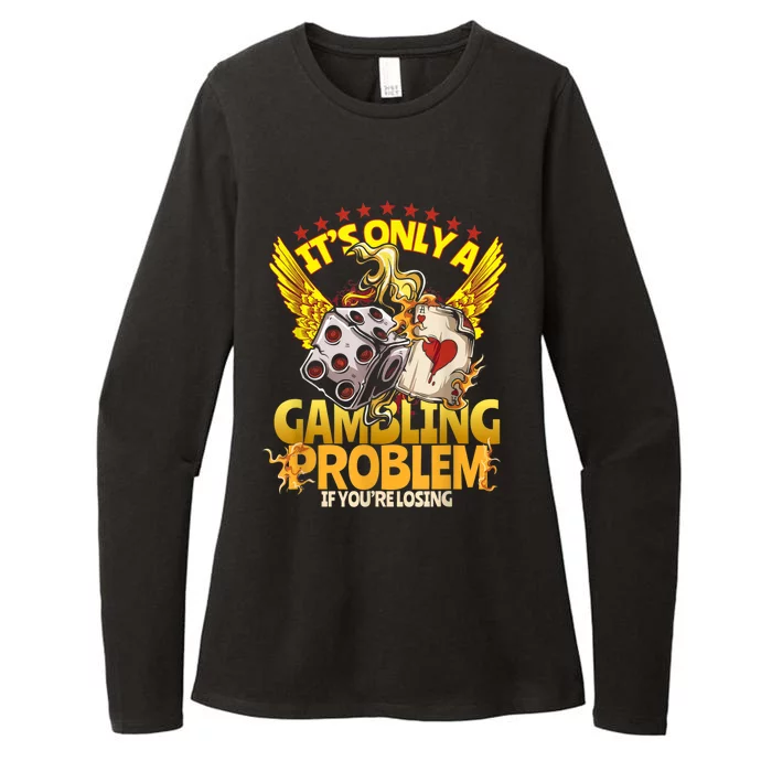 Gambler Funny Casino Gambling Poker Player Womens CVC Long Sleeve Shirt