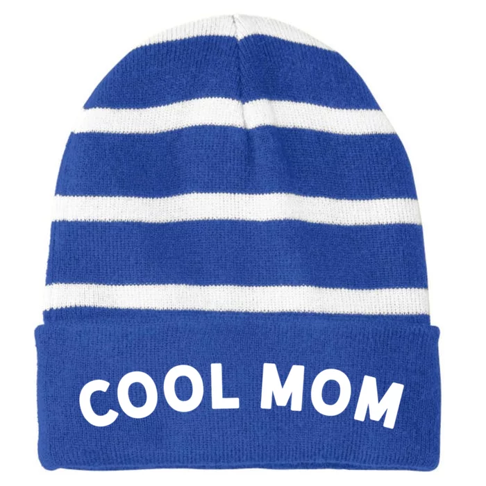 Gift For Cool Mom Mum Gift Happy Mothers Day Gift Striped Beanie with Solid Band