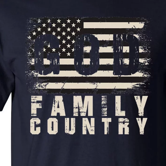 God Family Country Patriotic Memorial Day Tall T-Shirt