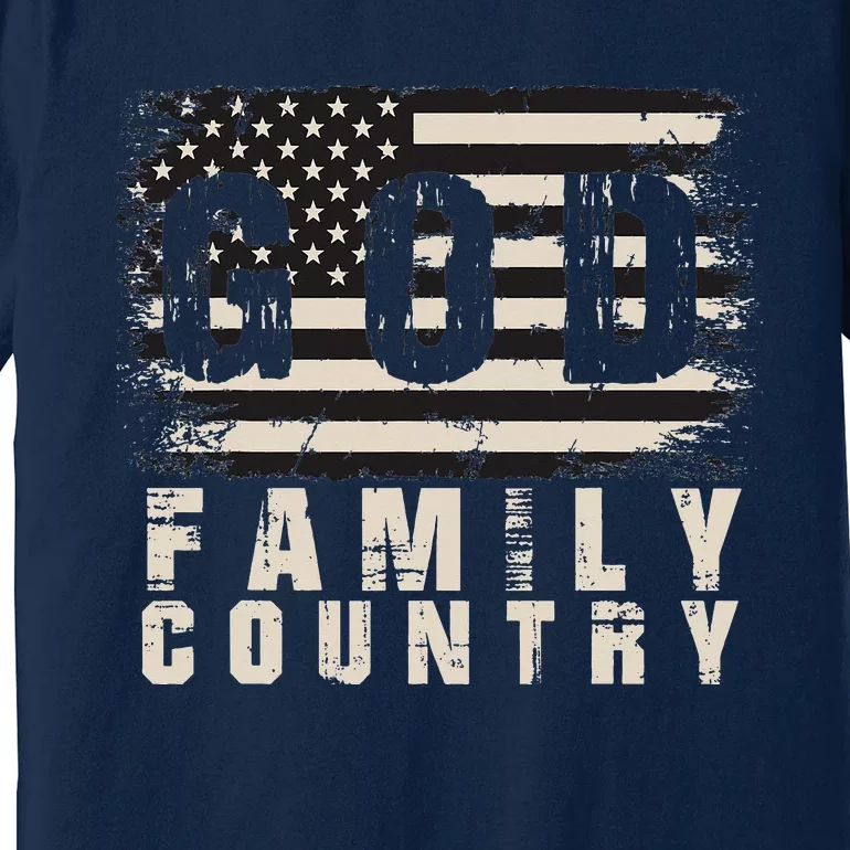 God Family Country Patriotic Memorial Day Premium T-Shirt