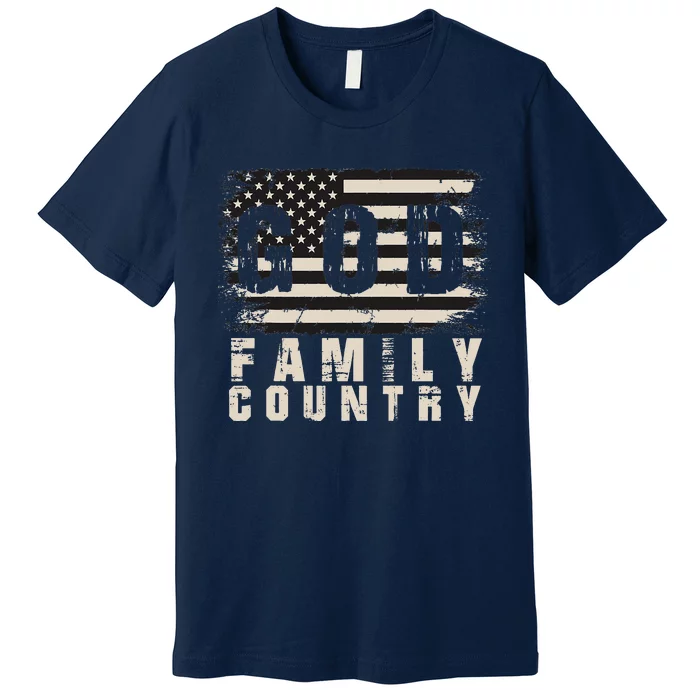 God Family Country Patriotic Memorial Day Premium T-Shirt