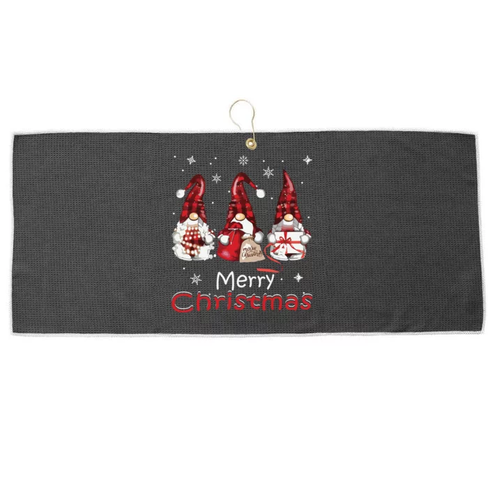 Gnome Family Christmas Shirts For Women Buffalo Plaid Large Microfiber Waffle Golf Towel