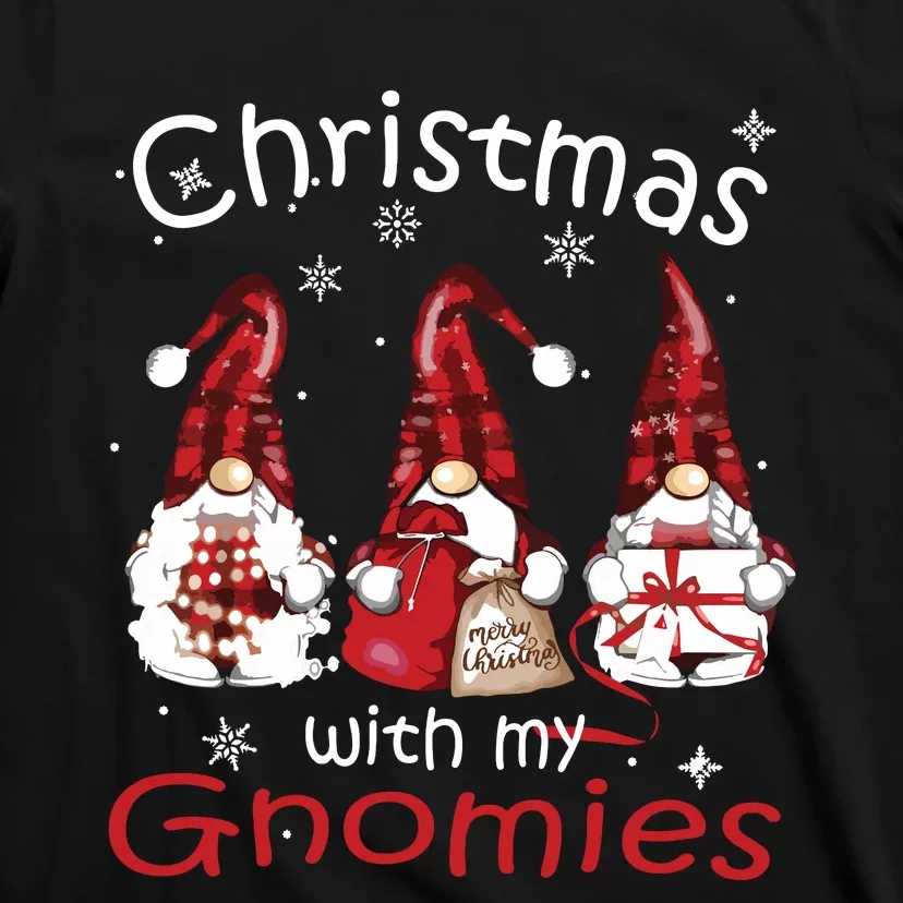 Gnome Family Christmas Shirts For Women Buffalo Plaid T-Shirt