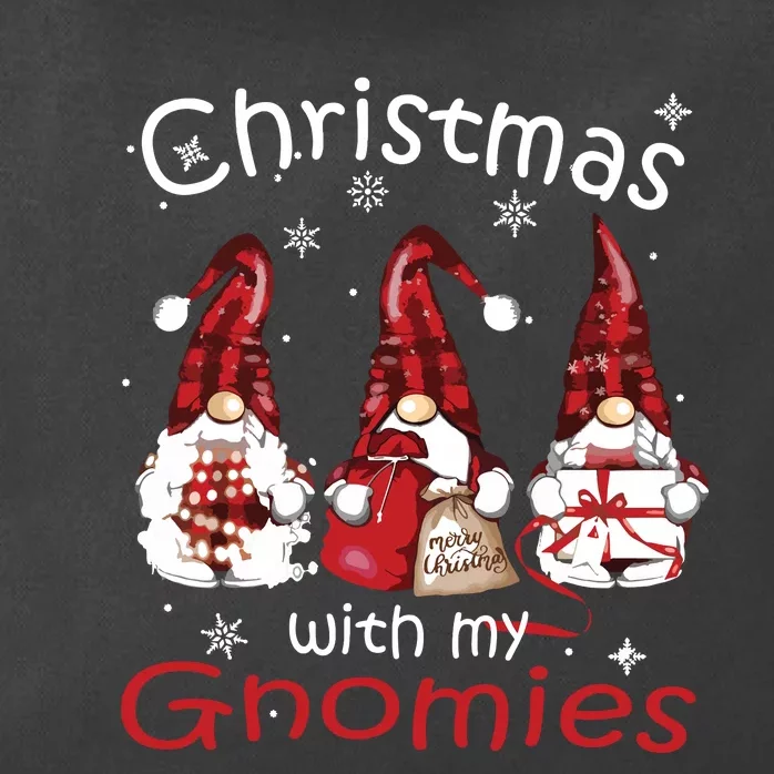 Gnome Family Christmas Shirts For Women Buffalo Plaid Zip Tote Bag