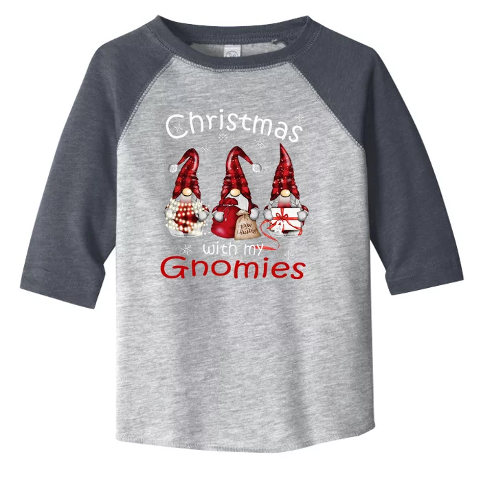 Gnome Family Christmas Buffalo Plaid Toddler Fine Jersey T-Shirt