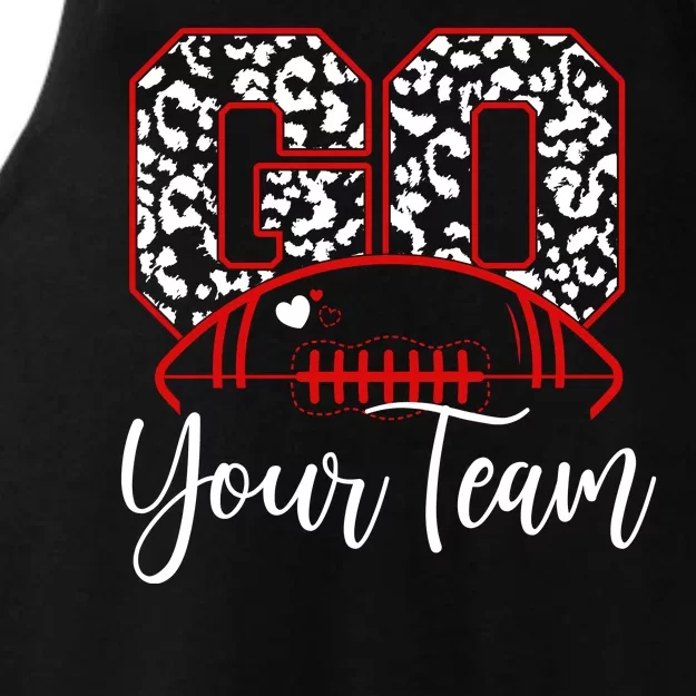 Go Football Custom Team Name Personalized Fan Ladies Tri-Blend Wicking Tank