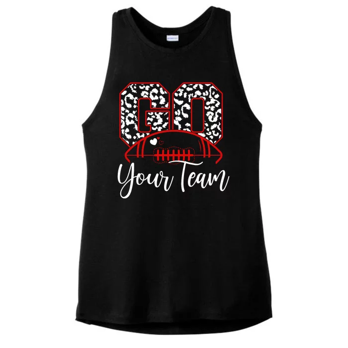 Go Football Custom Team Name Personalized Fan Ladies Tri-Blend Wicking Tank