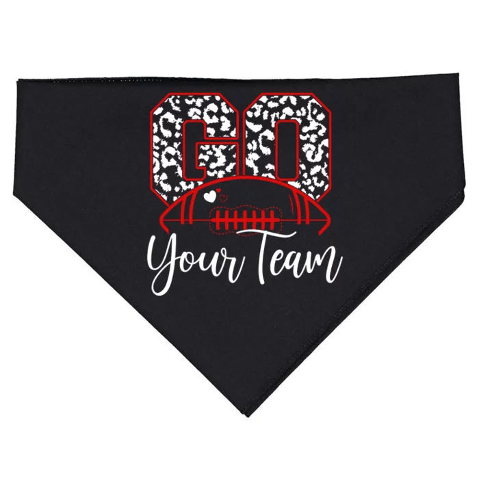 Go Football Custom Team Name Personalized Fan USA-Made Doggie Bandana