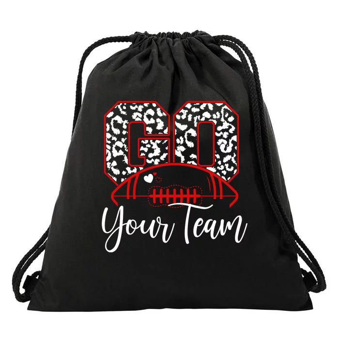 Go Football Custom Team Name Personalized Fan Drawstring Bag