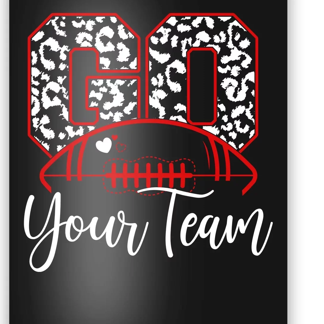 Go Football Custom Team Name Personalized Fan Poster