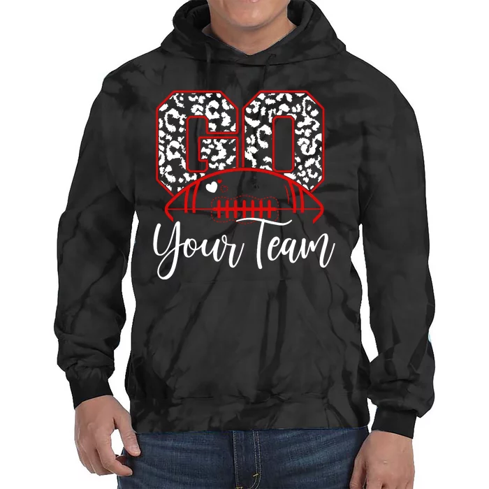 Go Football Custom Team Name Personalized Fan Tie Dye Hoodie