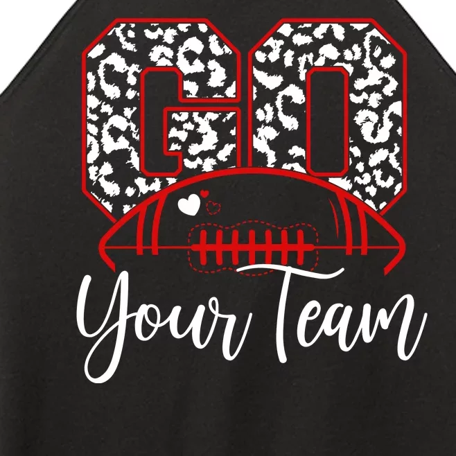 Go Football Custom Team Name Personalized Fan Women’s Perfect Tri Rocker Tank