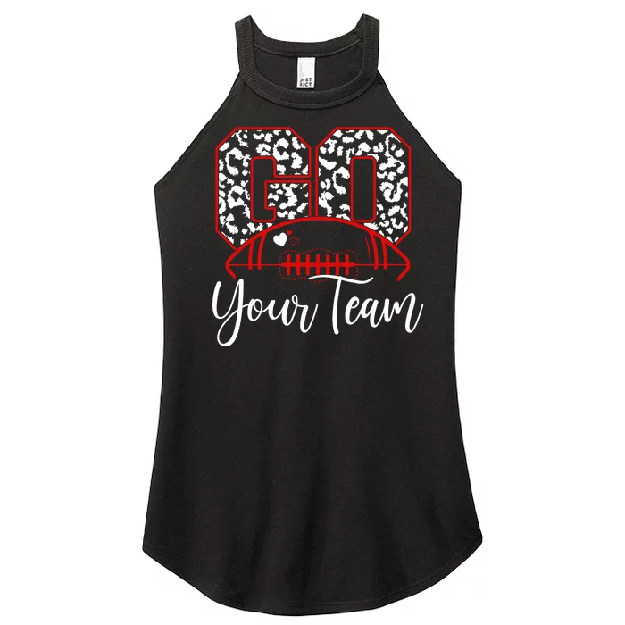 Go Football Custom Team Name Personalized Fan Women’s Perfect Tri Rocker Tank