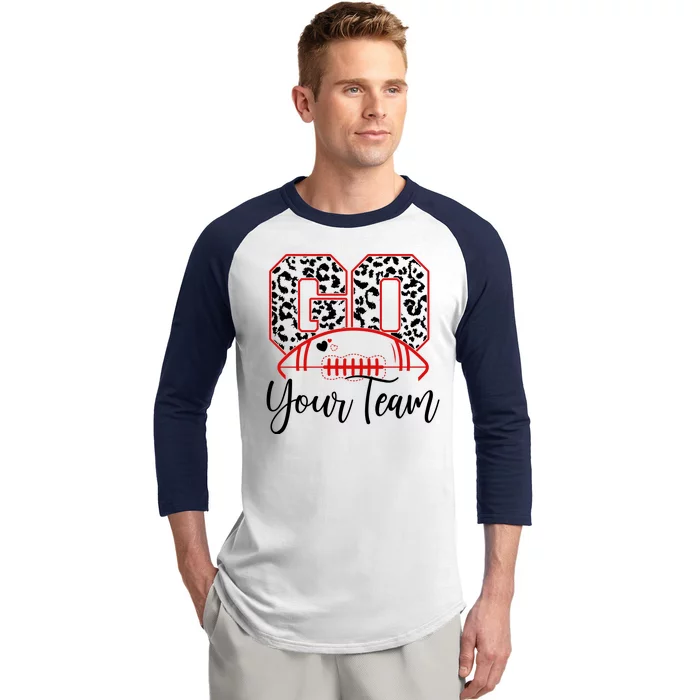 Go Football Custom Team Name Personalized Fan Baseball Sleeve Shirt