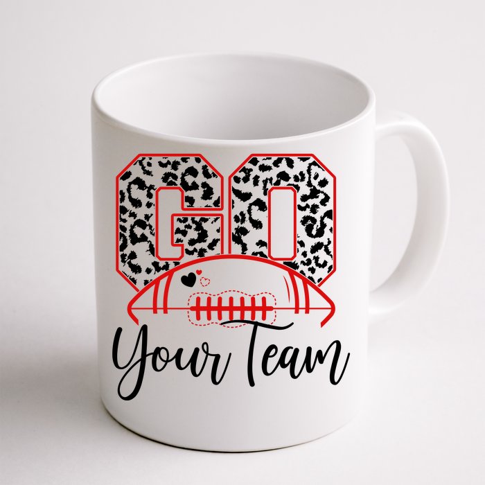 Go Football Custom Team Name Personalized Fan Front & Back Coffee Mug