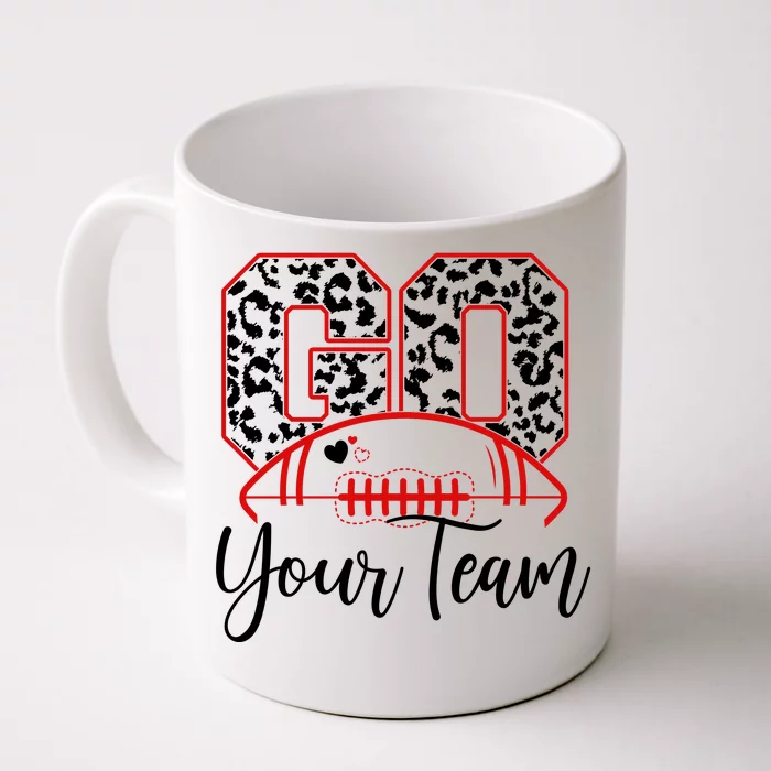 Go Football Custom Team Name Personalized Fan Front & Back Coffee Mug