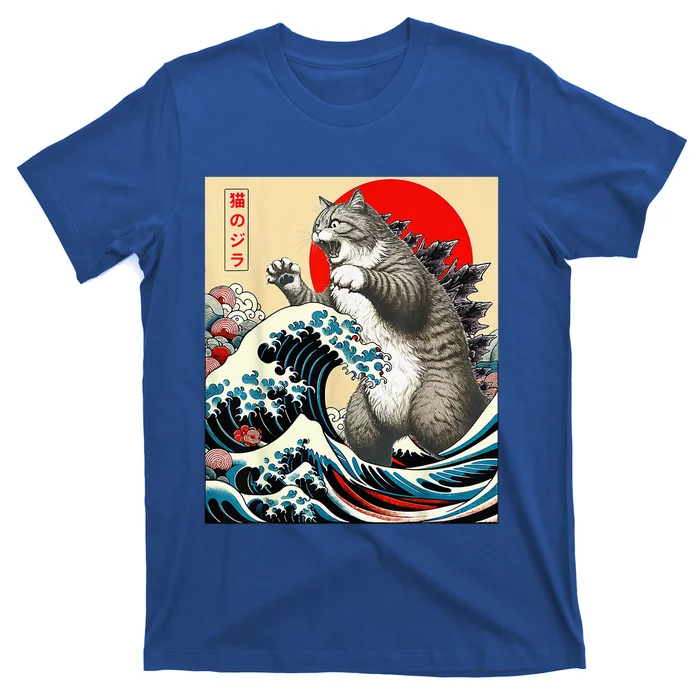 Gifts For Catzilla Cat Japanese Art Cat Owner T-Shirt