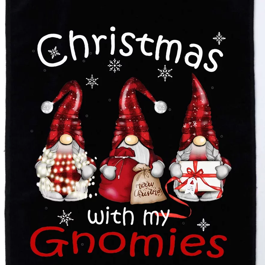 Gnome Family Christmas Buffalo Plaid Platinum Collection Golf Towel