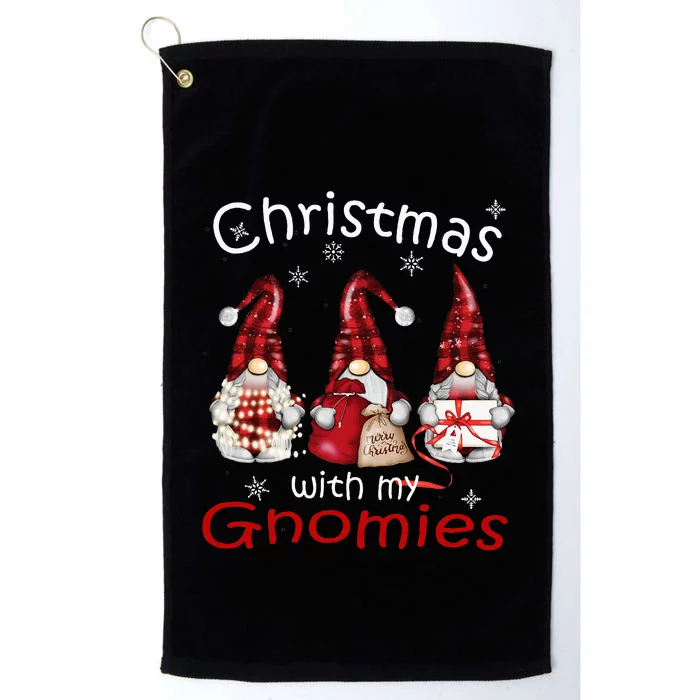 Gnome Family Christmas Buffalo Plaid Platinum Collection Golf Towel