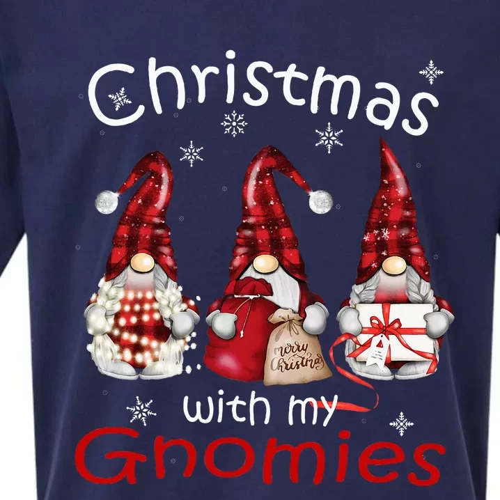 Gnome Family Christmas Buffalo Plaid Sueded Cloud Jersey T-Shirt