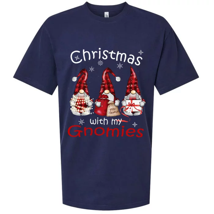 Gnome Family Christmas Buffalo Plaid Sueded Cloud Jersey T-Shirt