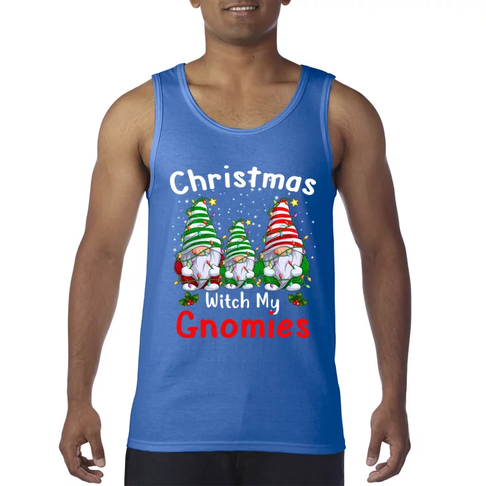 Gnome Family Christmas Funny Christmas With My Gnomies Gift Tank Top