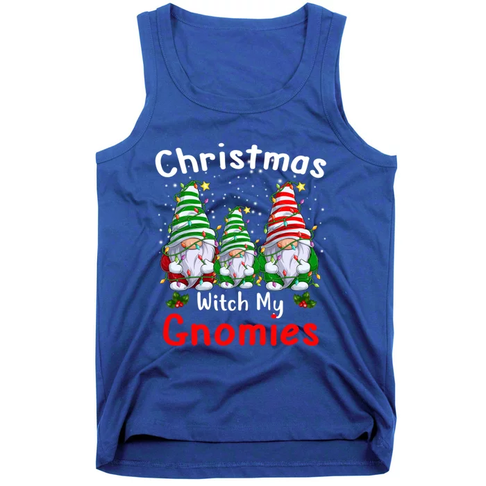 Gnome Family Christmas Funny Christmas With My Gnomies Gift Tank Top