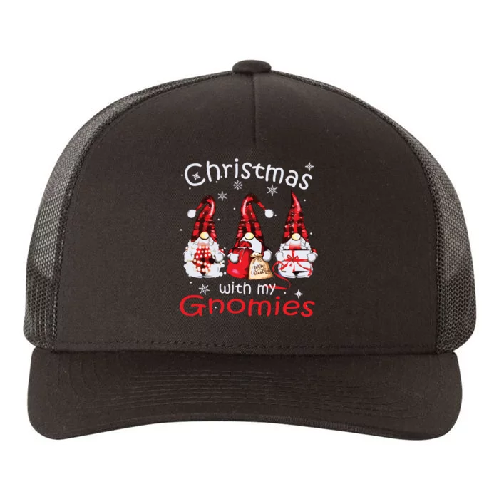 Gnome Family Christmas Shirts For Women Buffalo Plaid Yupoong Adult 5-Panel Trucker Hat