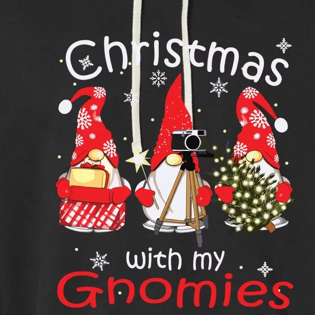 Gnome Family Christmas Gnomies Xmas Garment-Dyed Fleece Hoodie