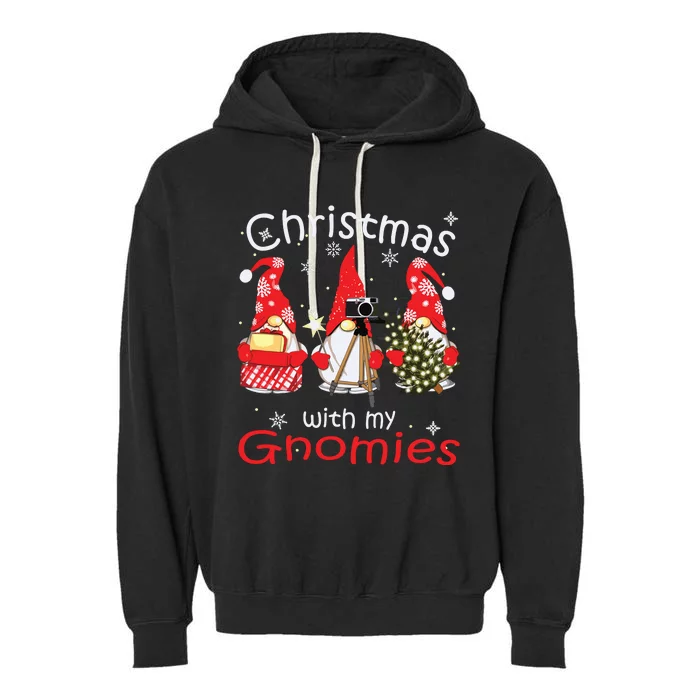 Gnome Family Christmas Gnomies Xmas Garment-Dyed Fleece Hoodie