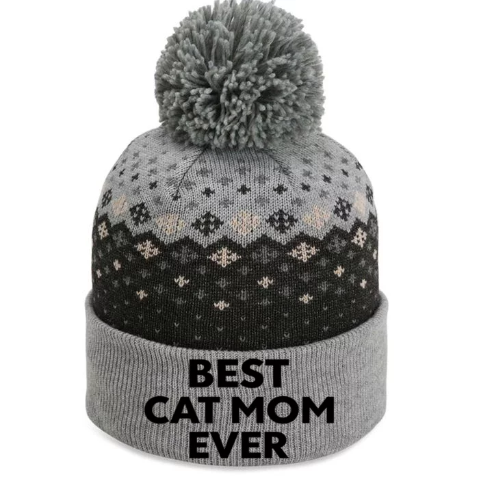 Gift For Cat Mom Best Cat Mom Ever Gift The Baniff Cuffed Pom Beanie