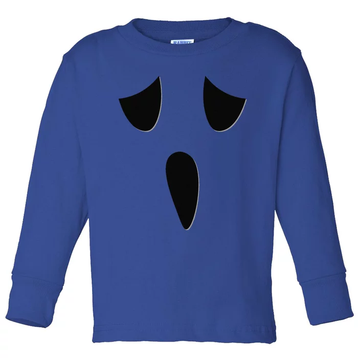 Ghost Face Costume Funny Halloween Outfit Ghoul Face Toddler Long Sleeve Shirt