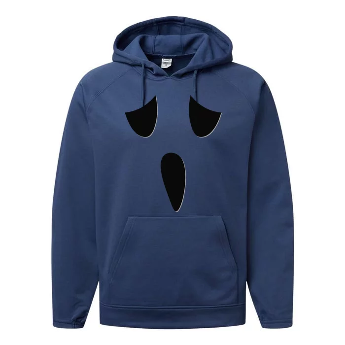 Ghost Face Costume Funny Halloween Outfit Ghoul Face Performance Fleece Hoodie