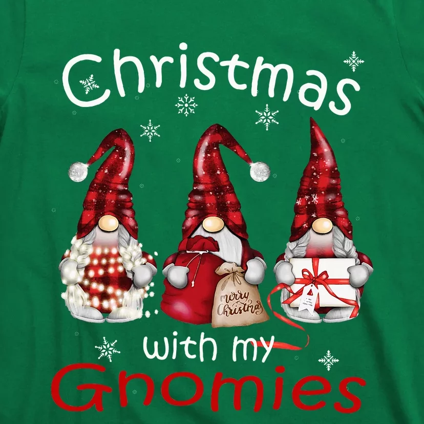 Gnome Family Christmas For Buffalo Plaid T-Shirt