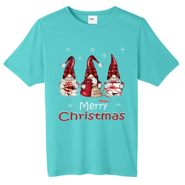 Gnome Family Christmas For Buffalo Plaid ChromaSoft Performance T-Shirt