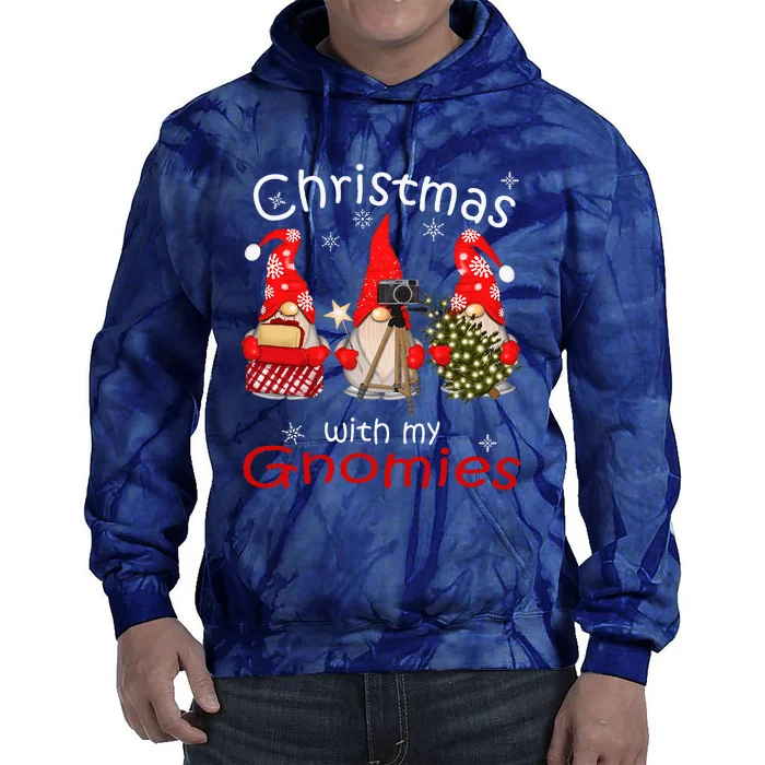 Gnome Family Christmas For Gnomies Xmas Tie Dye Hoodie