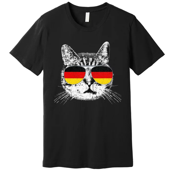 German Flag Cat Heritage Pride Germany Oktoberfest Premium T-Shirt