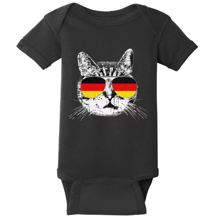 German Flag Cat Heritage Pride Germany Oktoberfest Baby Bodysuit