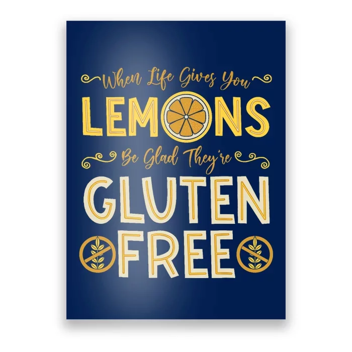 Gluten Free Celiac Disease Nutritional Plan Intolerance Gift Poster